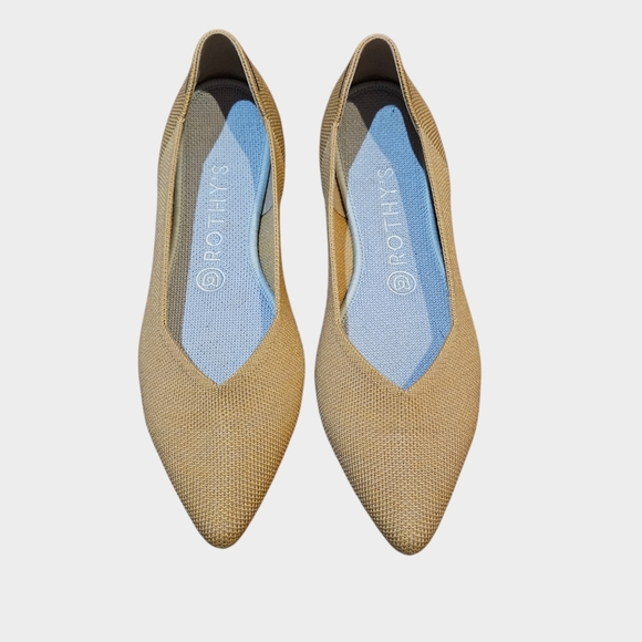 Rothy's The Point Merino Wool Flats in Camel Size 8 Limited Edition - Picture 2 of 9